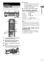 Предварительный просмотр 19 страницы Sony SCD-XA5400ES - Es Super Audio Cd Player Operating Instructions Manual