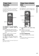 Предварительный просмотр 23 страницы Sony SCD-XA5400ES - Es Super Audio Cd Player Operating Instructions Manual