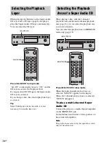 Предварительный просмотр 24 страницы Sony SCD-XA5400ES - Es Super Audio Cd Player Operating Instructions Manual