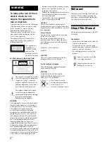 Предварительный просмотр 2 страницы Sony SCD-XA9000ES - Es Super Audio Cd Player Operating Instructions Manual