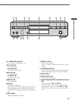 Предварительный просмотр 11 страницы Sony SCD-XA9000ES - Es Super Audio Cd Player Operating Instructions Manual