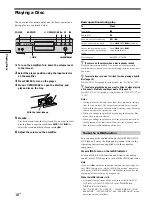 Предварительный просмотр 16 страницы Sony SCD-XA9000ES - Es Super Audio Cd Player Operating Instructions Manual