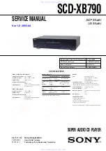 Предварительный просмотр 1 страницы Sony SCD-XB790 Service Manual