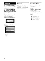 Preview for 2 page of Sony SCD-XB940 Operating Instructions Manual