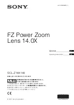 Sony scl-z18x140 Operating Instructions Manual предпросмотр