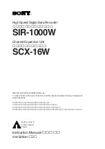 Sony SCX-16W Instruction Manual preview
