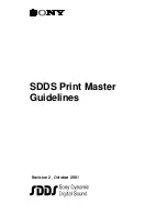 Предварительный просмотр 1 страницы Sony SDDS Print Master Manuallines