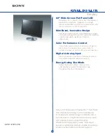 Sony SDM-P234 - PremierPro Widescreen 23" LCD Monitor Specifications preview