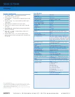 Preview for 2 page of Sony SDM-S75DB Specifications