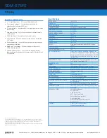 Preview for 2 page of Sony SDM-S75FS Specifications