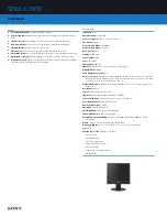 Preview for 2 page of Sony SDM-X75FB Specifications