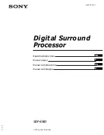 Sony SDP-E800 Operating Instructions Manual предпросмотр