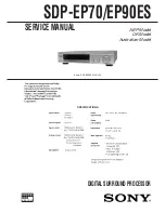 Preview for 1 page of Sony SDP-EP70 Service Manual