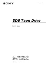 Sony SDT 11000 - DDS Tape Drive User Manual preview