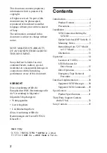 Preview for 2 page of Sony SDX-400 Series User Manual