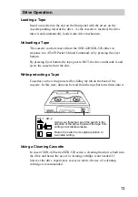 Предварительный просмотр 13 страницы Sony SDX-420 Series User Manual