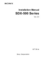 Sony SDX-500 Series Installation Manual preview