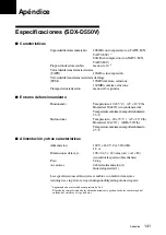 Preview for 141 page of Sony SDX-D250V Operator'S Manual