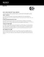 Sony SEL-50F18 Specification Sheet preview