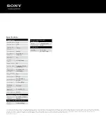 Предварительный просмотр 2 страницы Sony SEL-50F18 Specification Sheet