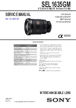 Предварительный просмотр 1 страницы Sony SEL1635GM Service Manual