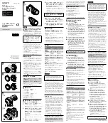 Sony SEL20TC Operating Instructions preview