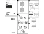 Sony SEL2860 Operating Instructions preview