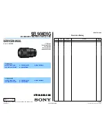 Предварительный просмотр 1 страницы Sony SEL90M28G Service Manual