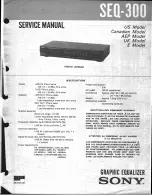 Preview for 1 page of Sony SEQ-300 Service Manual