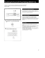 Preview for 7 page of Sony SEQ-711 Operating Instructions Manual