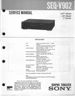 Sony SEQ-V902 Service Manual preview