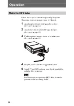 Preview for 16 page of Sony SFD-FW200P Operating Instructions Manual