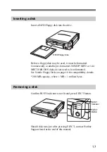 Preview for 17 page of Sony SFD-FW200P Operating Instructions Manual