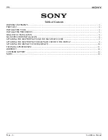 Preview for 2 page of Sony SFM2 Installation Manual