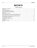 Предварительный просмотр 2 страницы Sony SFM3 Installation Manual