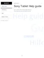 Preview for 13 page of Sony SGPT21 Series Help Manual