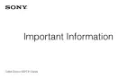 Sony SGPT211US/S Important Information Manual preview