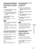 Preview for 39 page of Sony SHAKE-X10 Operating Instructions Manual