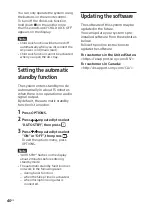 Preview for 40 page of Sony SHAKE-X10 Operating Instructions Manual