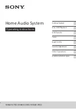 Sony SHAKE-X10D GB Operating Instructions Manual preview