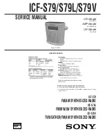 Предварительный просмотр 1 страницы Sony Shower Mate ICF-S79 Service Manual