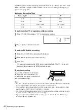 Preview for 42 page of Sony SHOWVIEW SLV-D910 Operating Instructions Manual