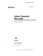 Sony ShowView SLV-SE510B Operating Instructions Manual preview