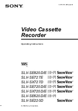 Sony ShowView SLV-SE720D Operating Instructions Manual preview