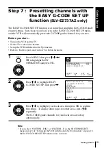 Preview for 21 page of Sony SL-EZ131AZ Operating Instructions Manual