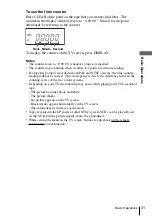 Preview for 31 page of Sony SL-EZ131AZ Operating Instructions Manual