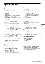 Preview for 67 page of Sony SL-EZ131AZ Operating Instructions Manual