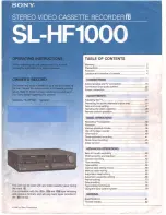 Sony SL-HF600 Operating Instructions Manual preview