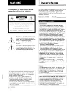 Preview for 2 page of Sony SLHF2000 Operating Instructions Manual