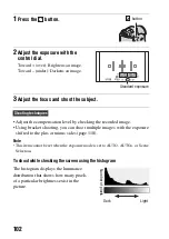 Предварительный просмотр 102 страницы Sony SLT-A33 Instruction Manual